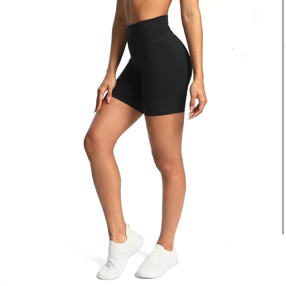 Aoxjox Trinity Workout Biker Shorts 6” • Small • Black - Picture 3 of 9